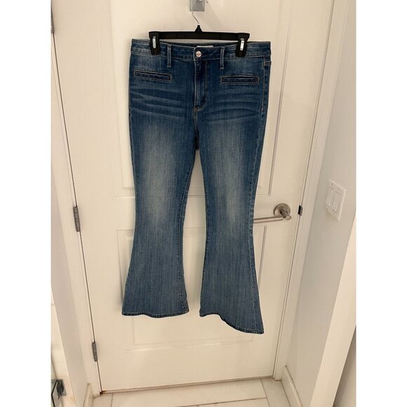 NWOT Driftwood Farrah Flare Blue Denim Jeans 30x32 - Picture 2 of 9